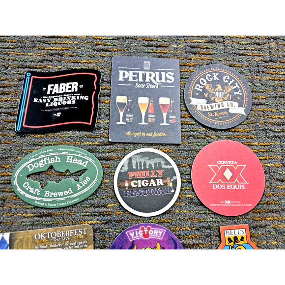 Lot of 10 Beer Coasters Petrus - Faber - Dogfish - Oberon - Cape May - Hop Devil - Picture 3 of 5